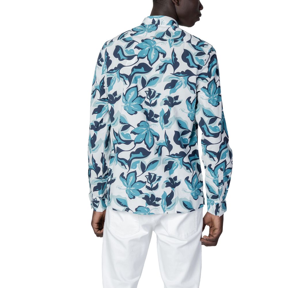 Antony Morato Blue Viscose Pattern Shirt - Luxe Nova