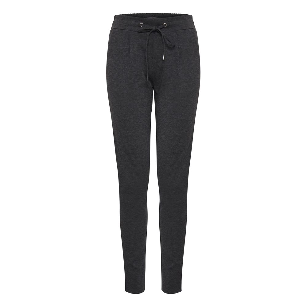 ICHI Gray Polyester Casual Pants