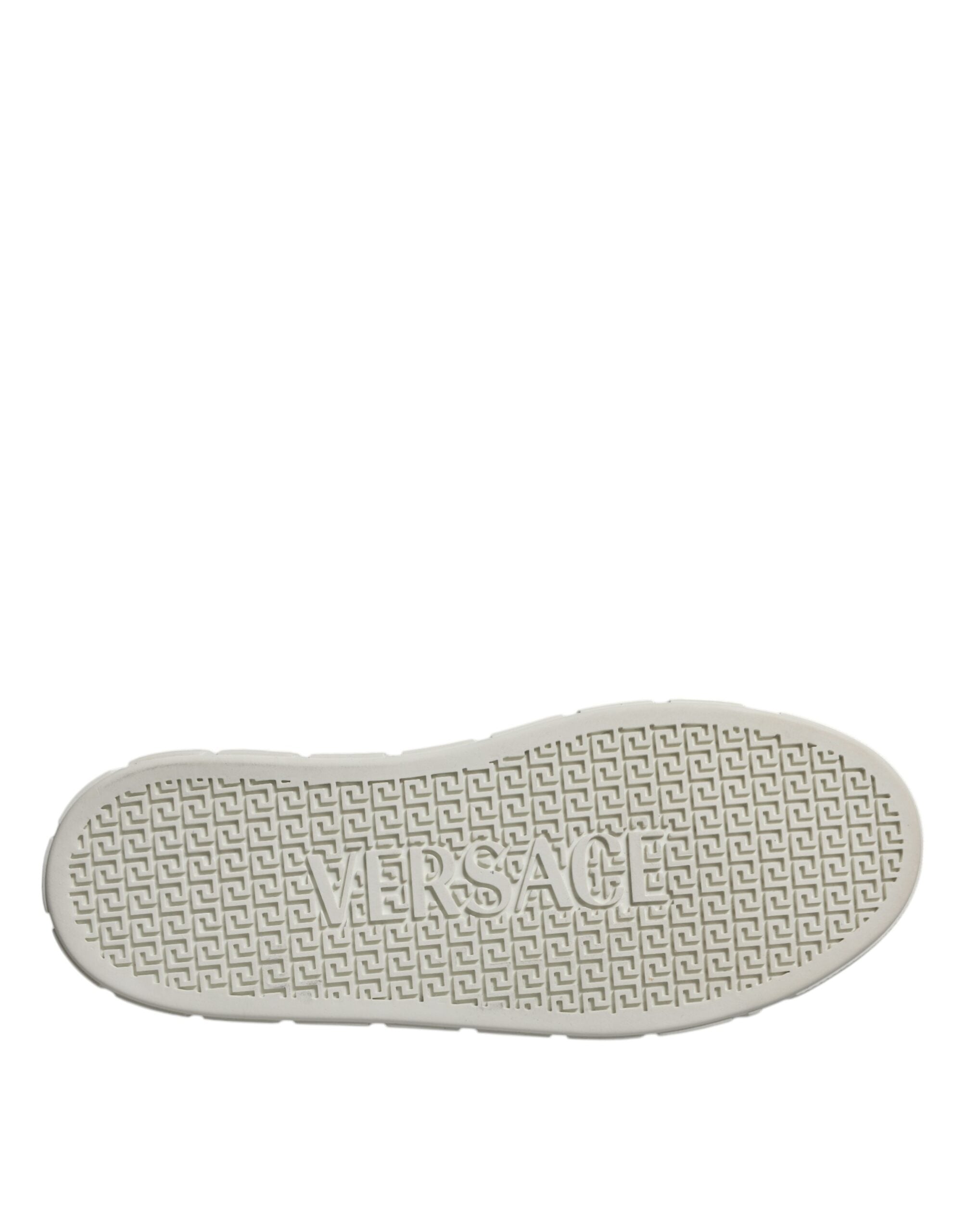Versace White Brown Greca Print TPU Low Top Men Sneakers Shoes - Luxe Nova