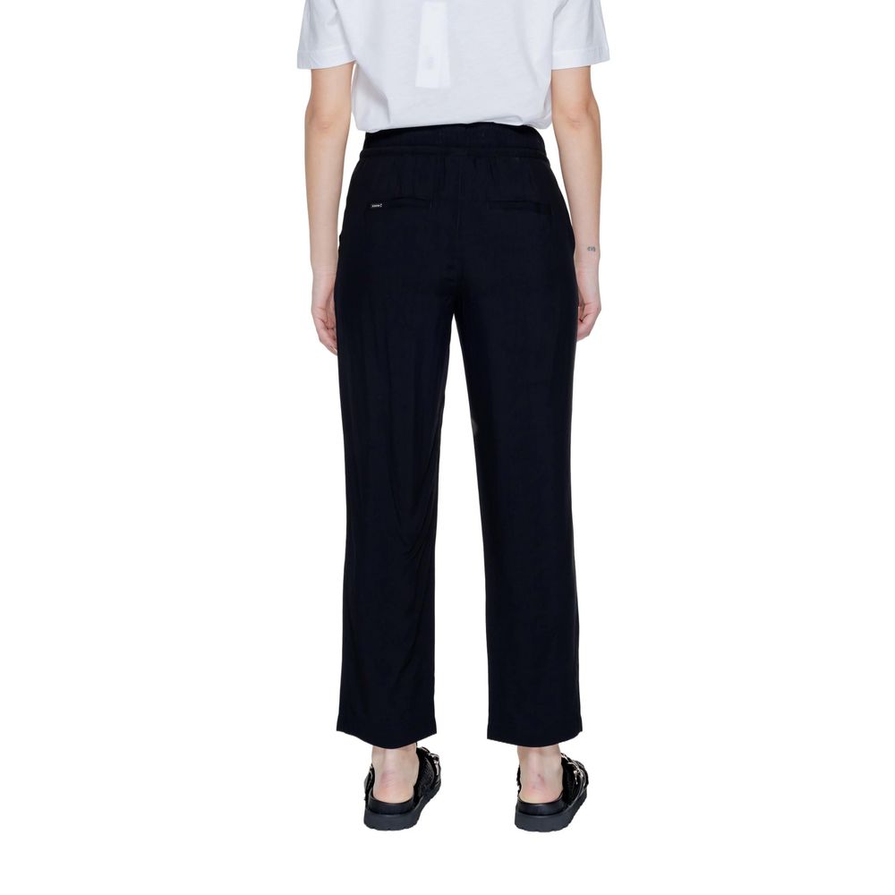 Street One Black Viscose Casual Pants - Luxe Nova