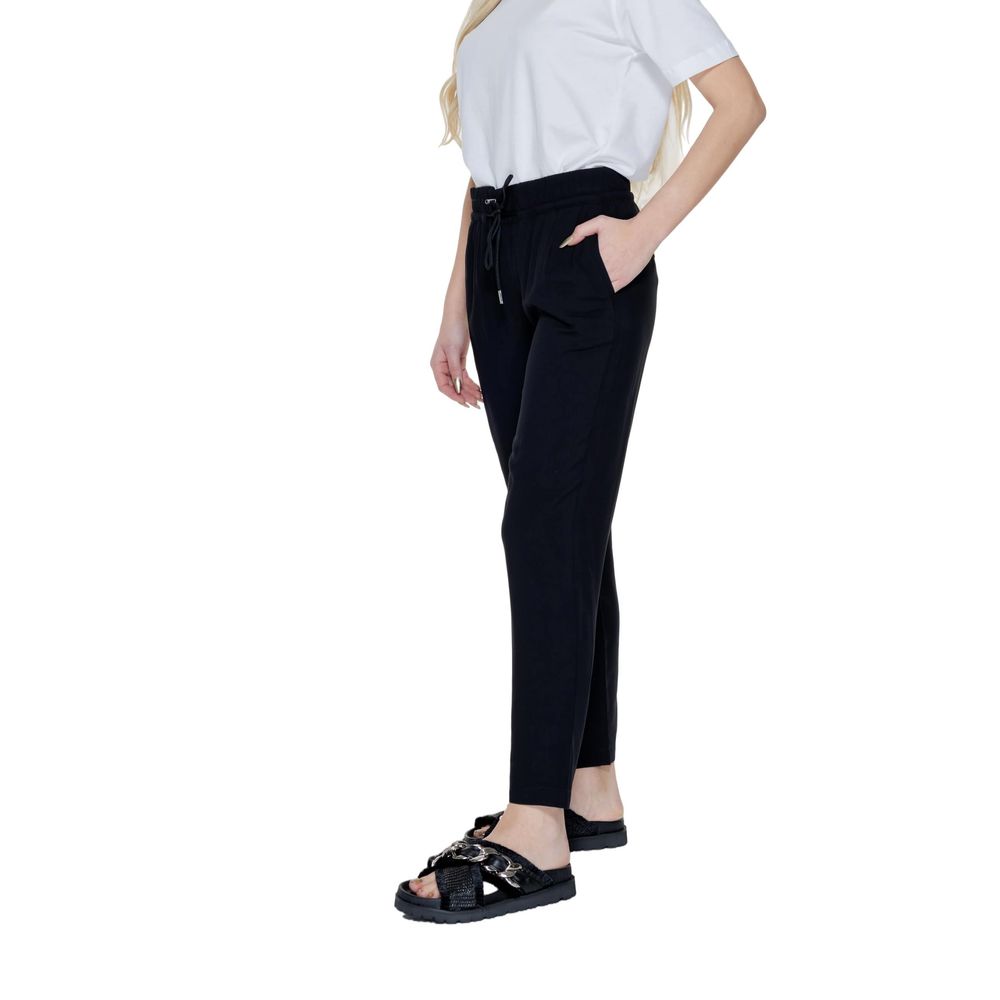 Street One Black Viscose Casual Pants - Luxe Nova