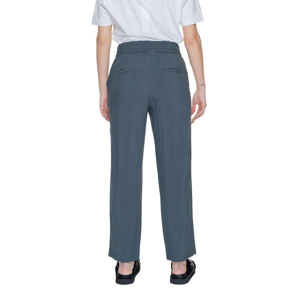Street One Green Viscose Casual Pants - Luxe Nova