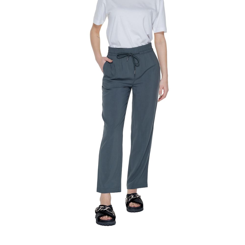 Street One Green Viscose Casual Pants - Luxe Nova
