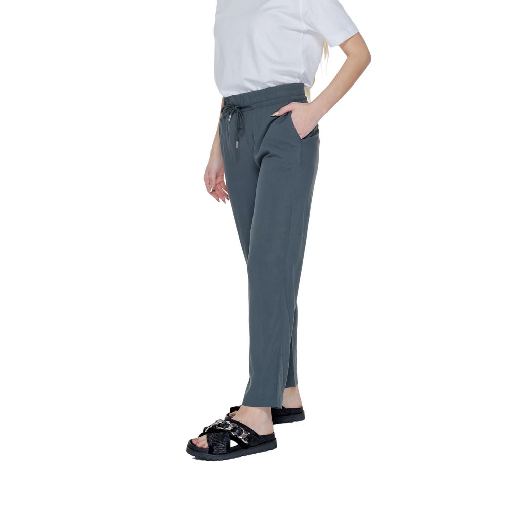Street One Green Viscose Casual Pants - Luxe Nova