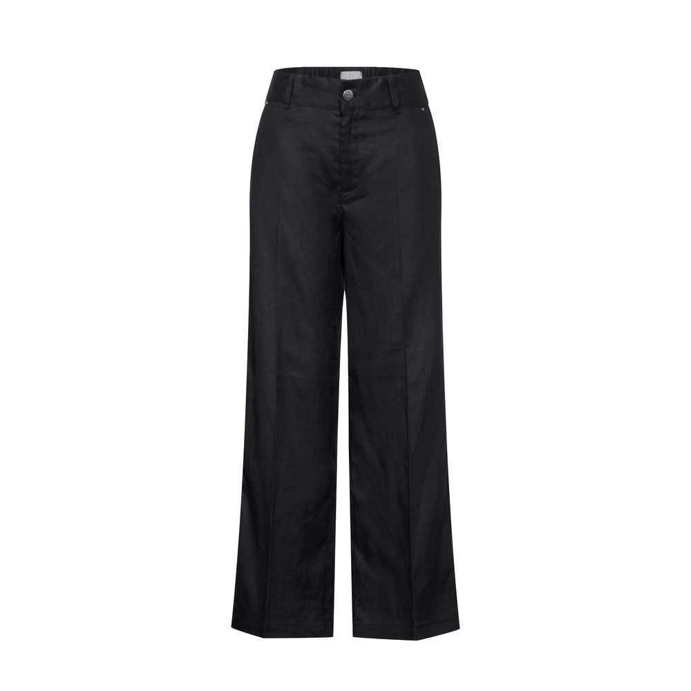 Street One Black Linen Casual Pants - Luxe Nova