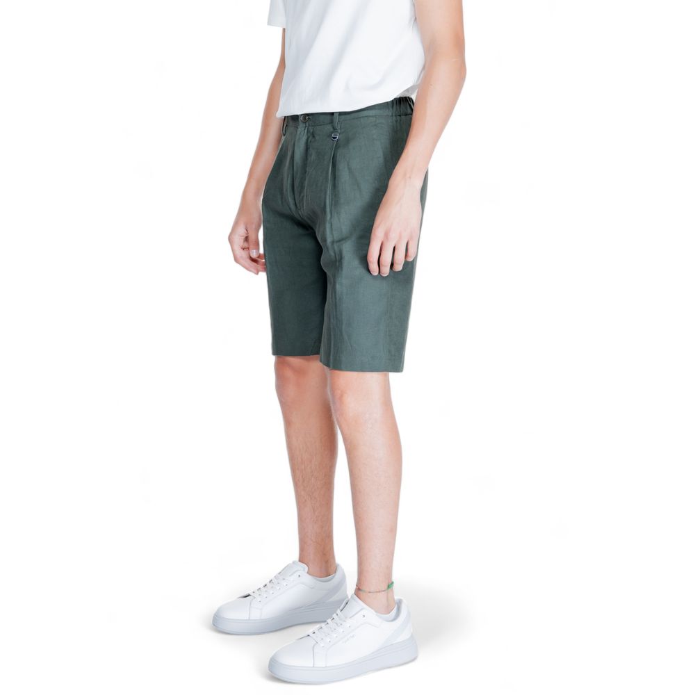 Antony Morato Green Linen Bermuda Shorts - Luxe Nova
