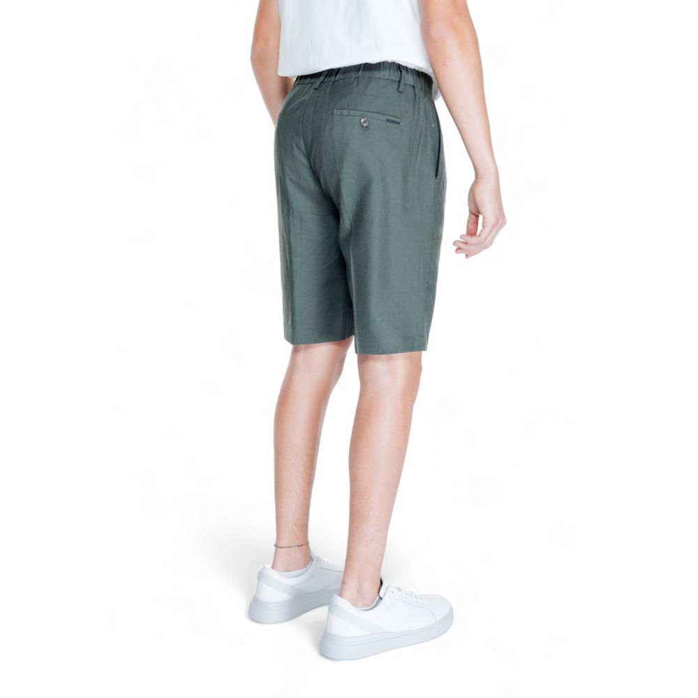 Antony Morato Green Linen Bermuda Shorts - Luxe Nova