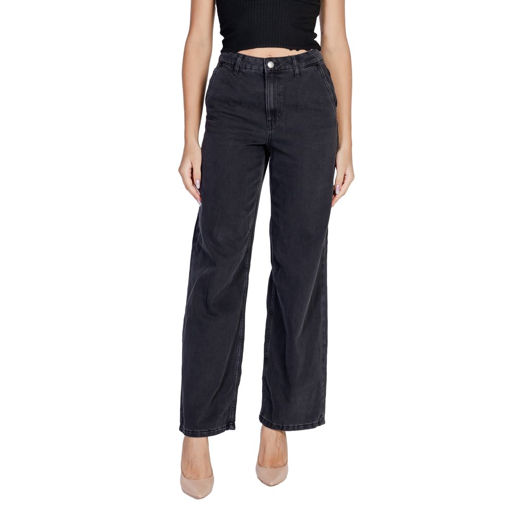 Jacqueline De Yong Black Cotton Relaxed Fit Jeans - Luxe Nova