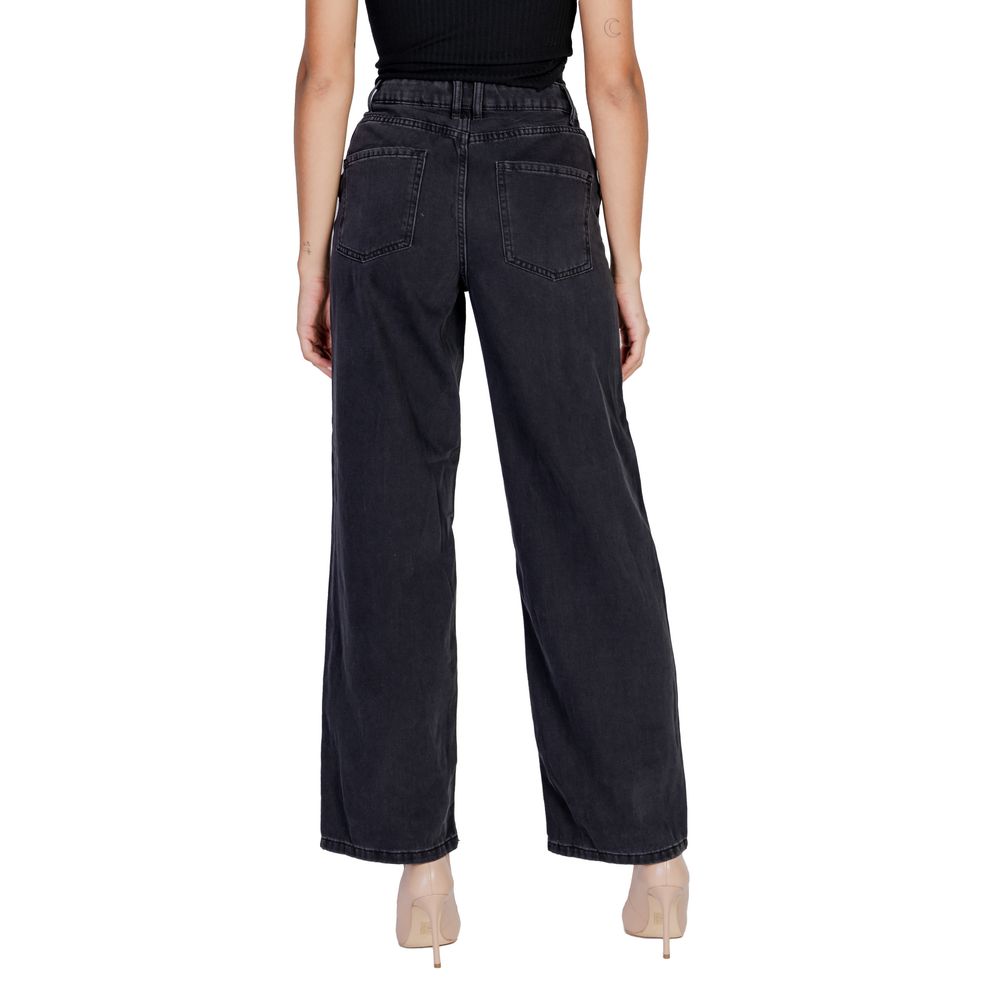 Jacqueline De Yong Black Cotton Relaxed Fit Jeans - Luxe Nova