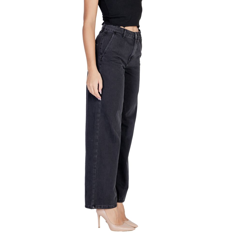 Jacqueline De Yong Black Cotton Relaxed Fit Jeans - Luxe Nova