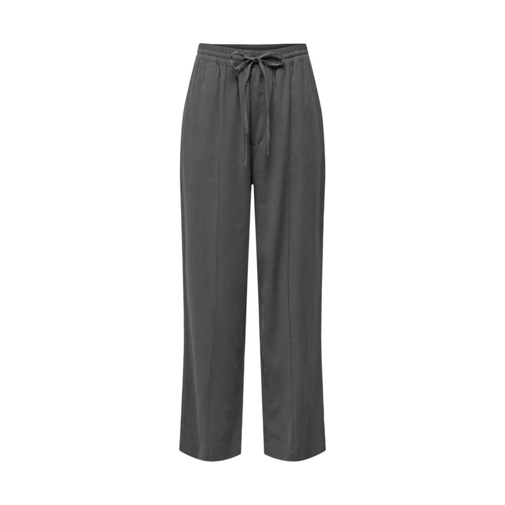 Jacqueline De Yong Gray Viscose Casual Pants - Luxe Nova