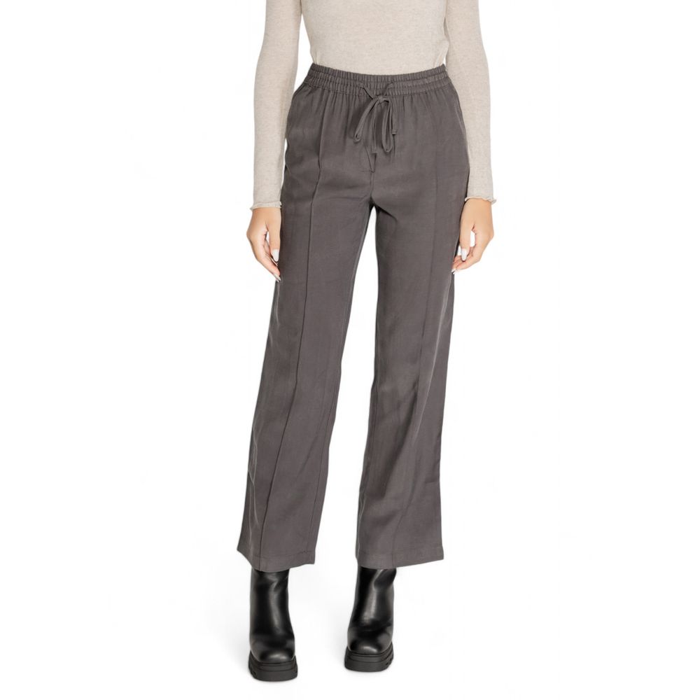 Jacqueline De Yong Gray Viscose Casual Pants - Luxe Nova