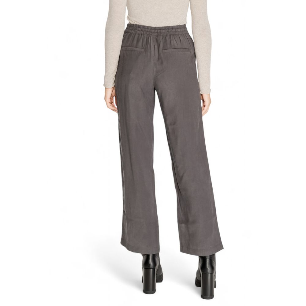 Jacqueline De Yong Gray Viscose Casual Pants - Luxe Nova