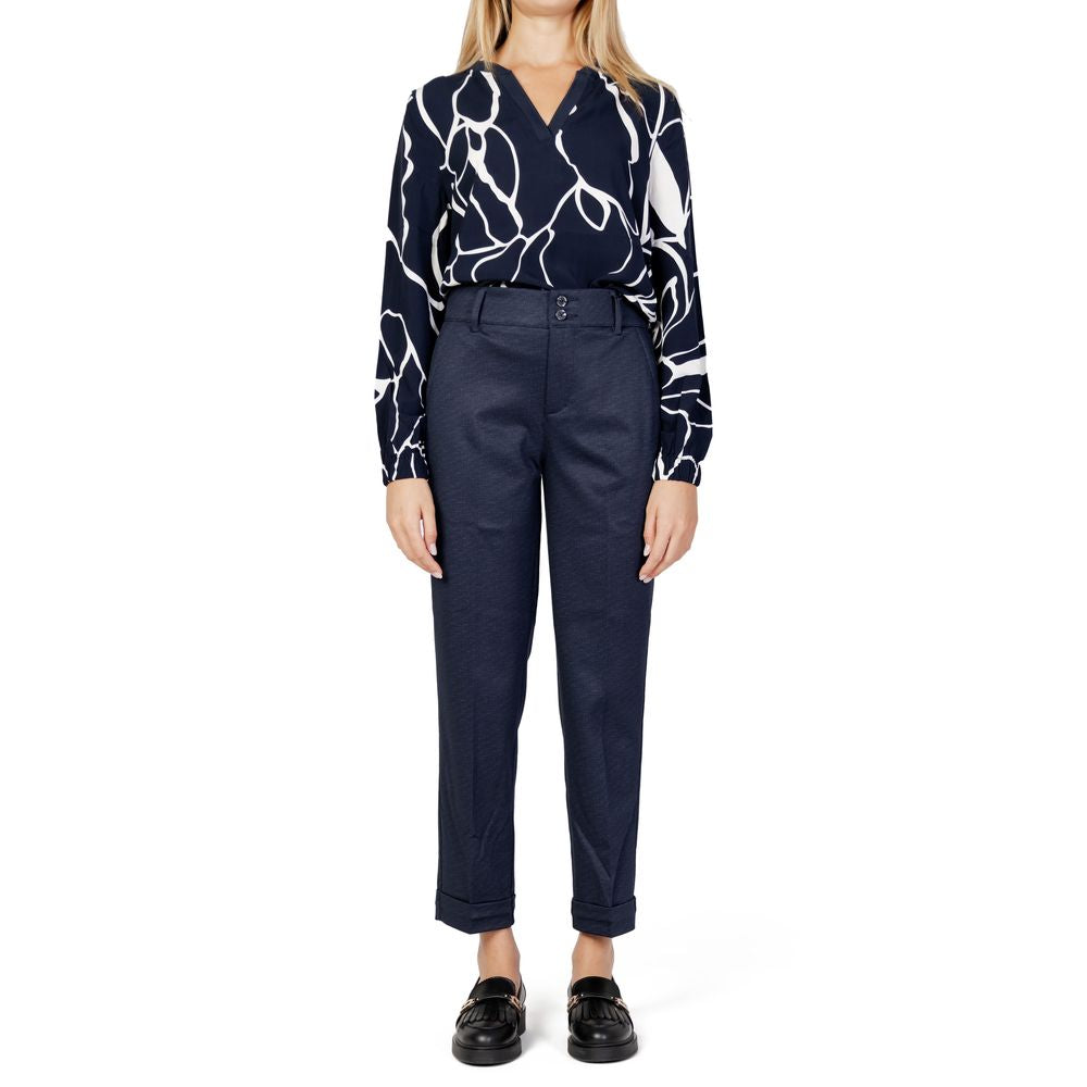 Street One Blue Viscose Chino Pants - Luxe Nova