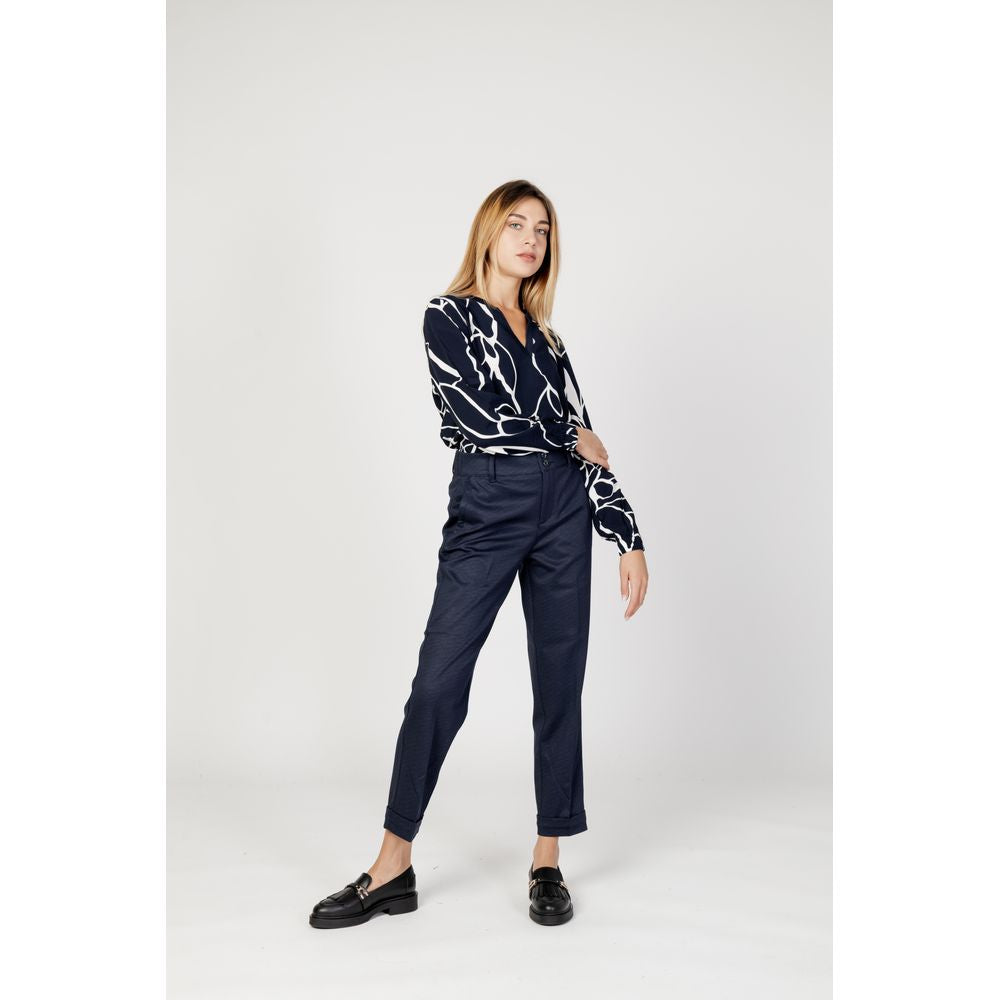 Street One Blue Viscose Chino Pants - Luxe Nova