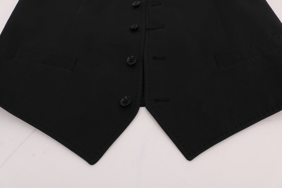 Dolce & Gabbana Black STAFF Cotton Vest - Luxe Nova