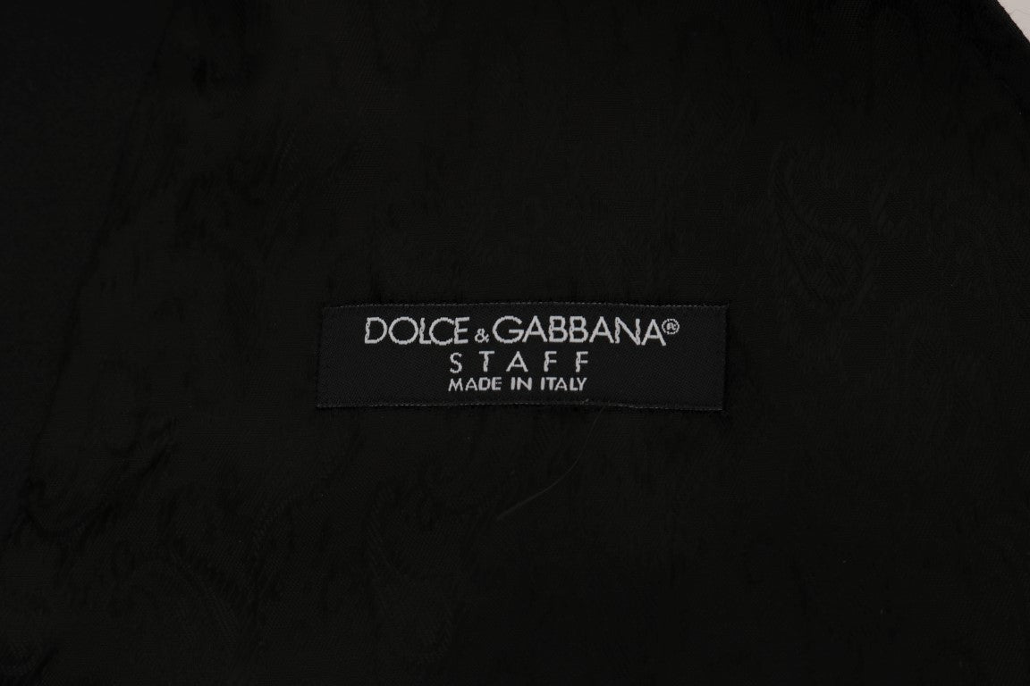 Dolce & Gabbana Black STAFF Cotton Vest - Luxe Nova