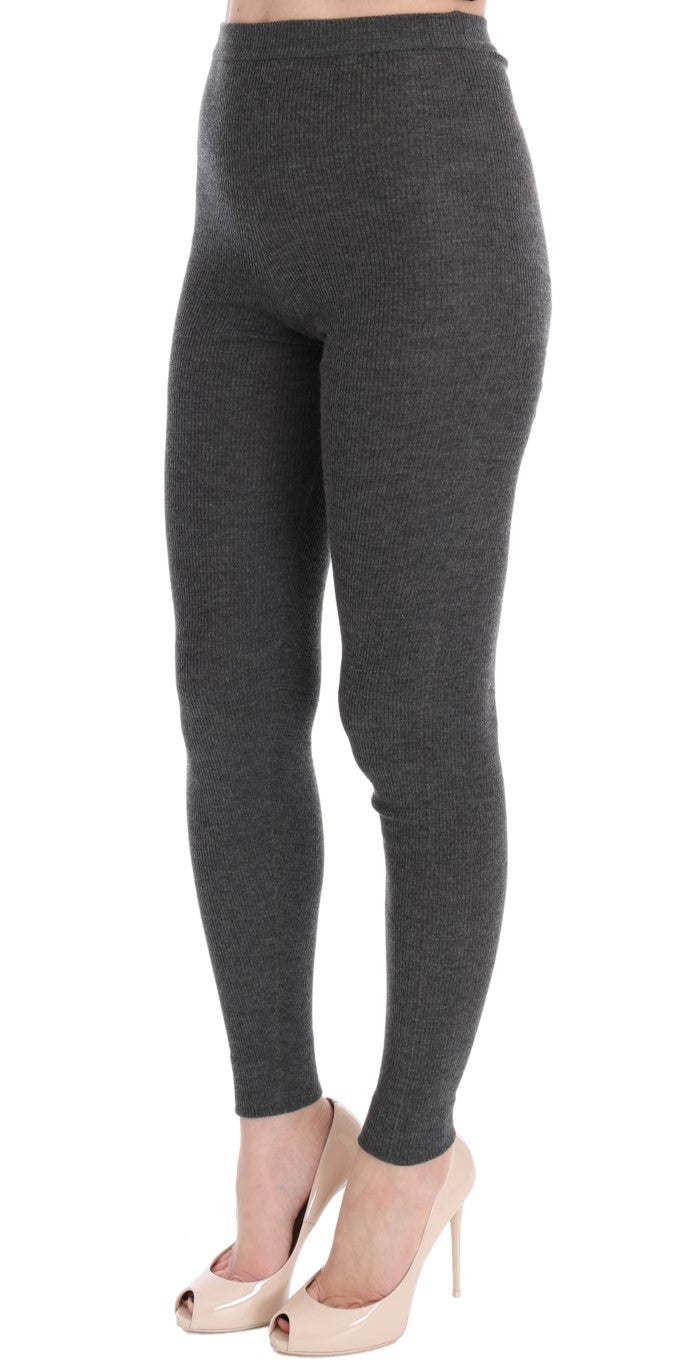 Dolce & Gabbana Gray Cashmere Stretch Tights - Luxe Nova
