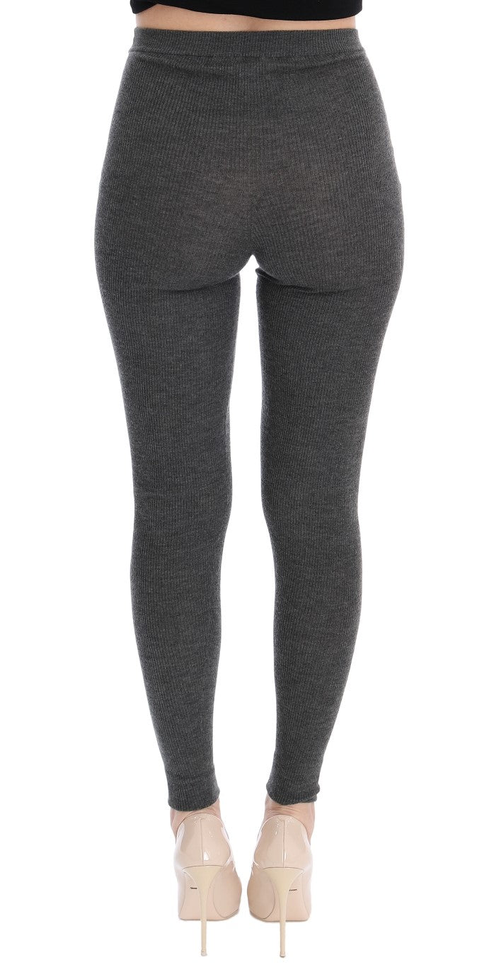 Dolce & Gabbana Gray Cashmere Stretch Tights - Luxe Nova