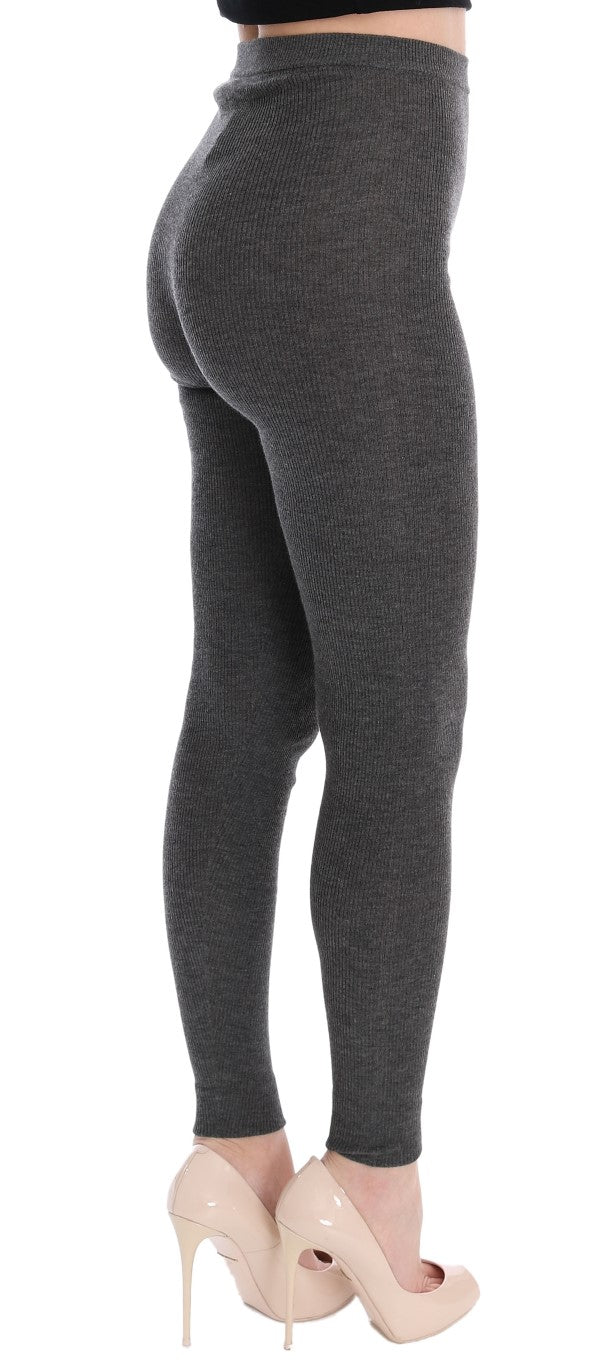 Dolce & Gabbana Gray Cashmere Stretch Tights - Luxe Nova