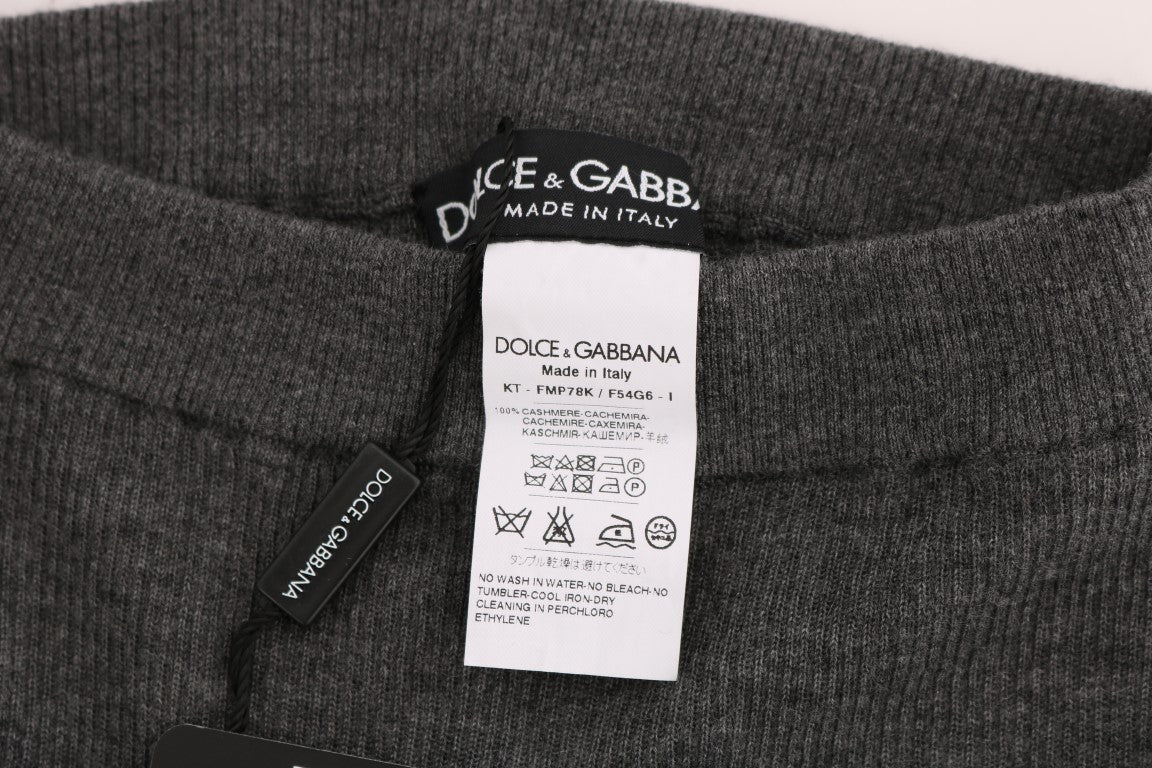 Dolce & Gabbana Gray Cashmere Stretch Tights - Luxe Nova
