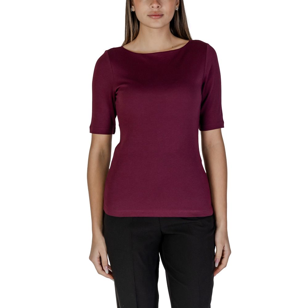 Street One Purple Cotton T-Shirt - Luxe Nova