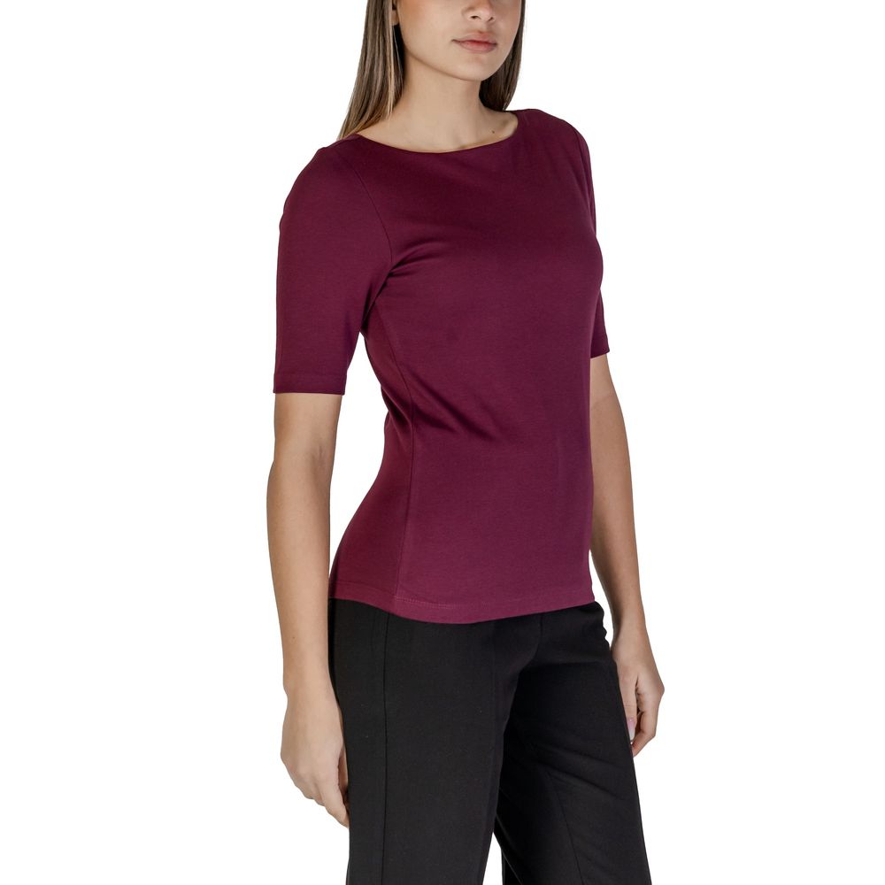 Street One Purple Cotton T-Shirt - Luxe Nova