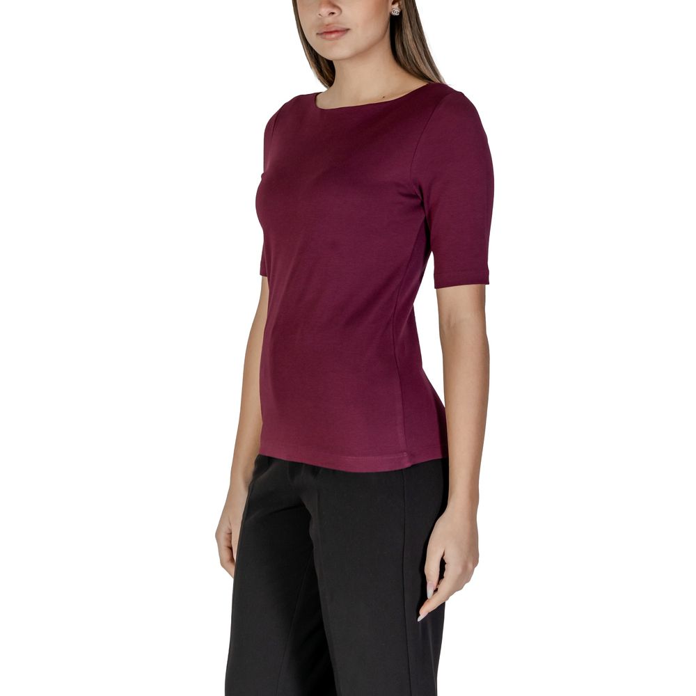 Street One Purple Cotton T-Shirt - Luxe Nova