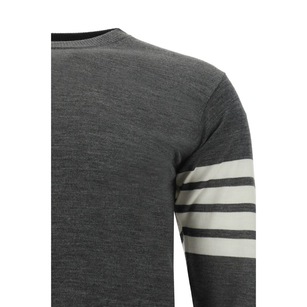 Thom Browne Gray Fleece Wool Sweatshirt - Luxe Nova