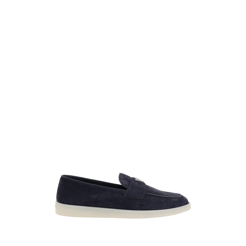 Prada Blue Rubber Slip-On Loafers - Luxe Nova