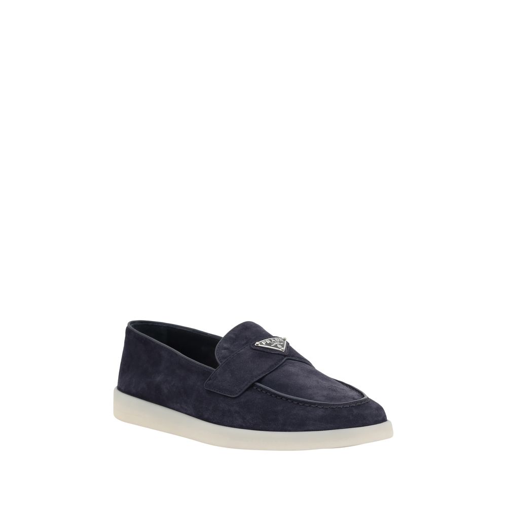 Prada Blue Rubber Slip-On Loafers - Luxe Nova
