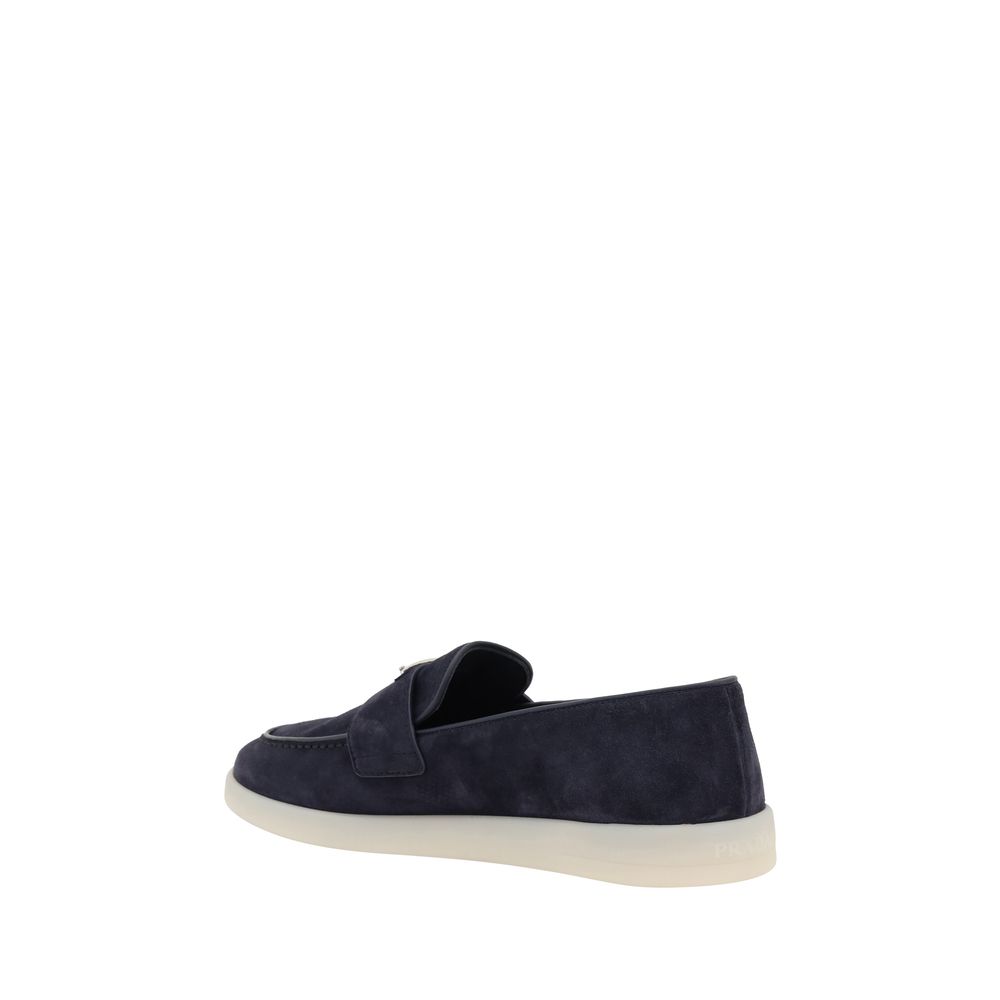 Prada Blue Rubber Slip-On Loafers - Luxe Nova