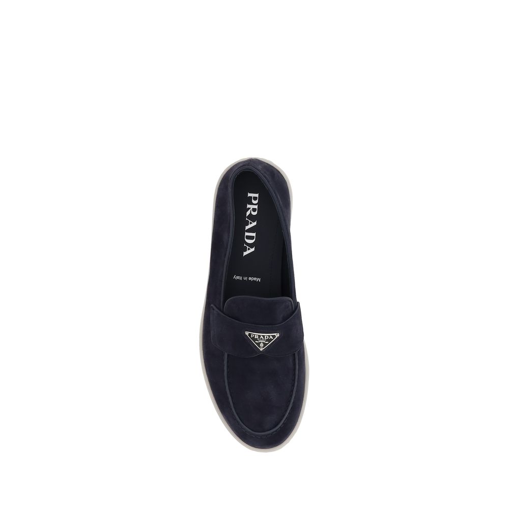 Prada Blue Rubber Slip-On Loafers - Luxe Nova