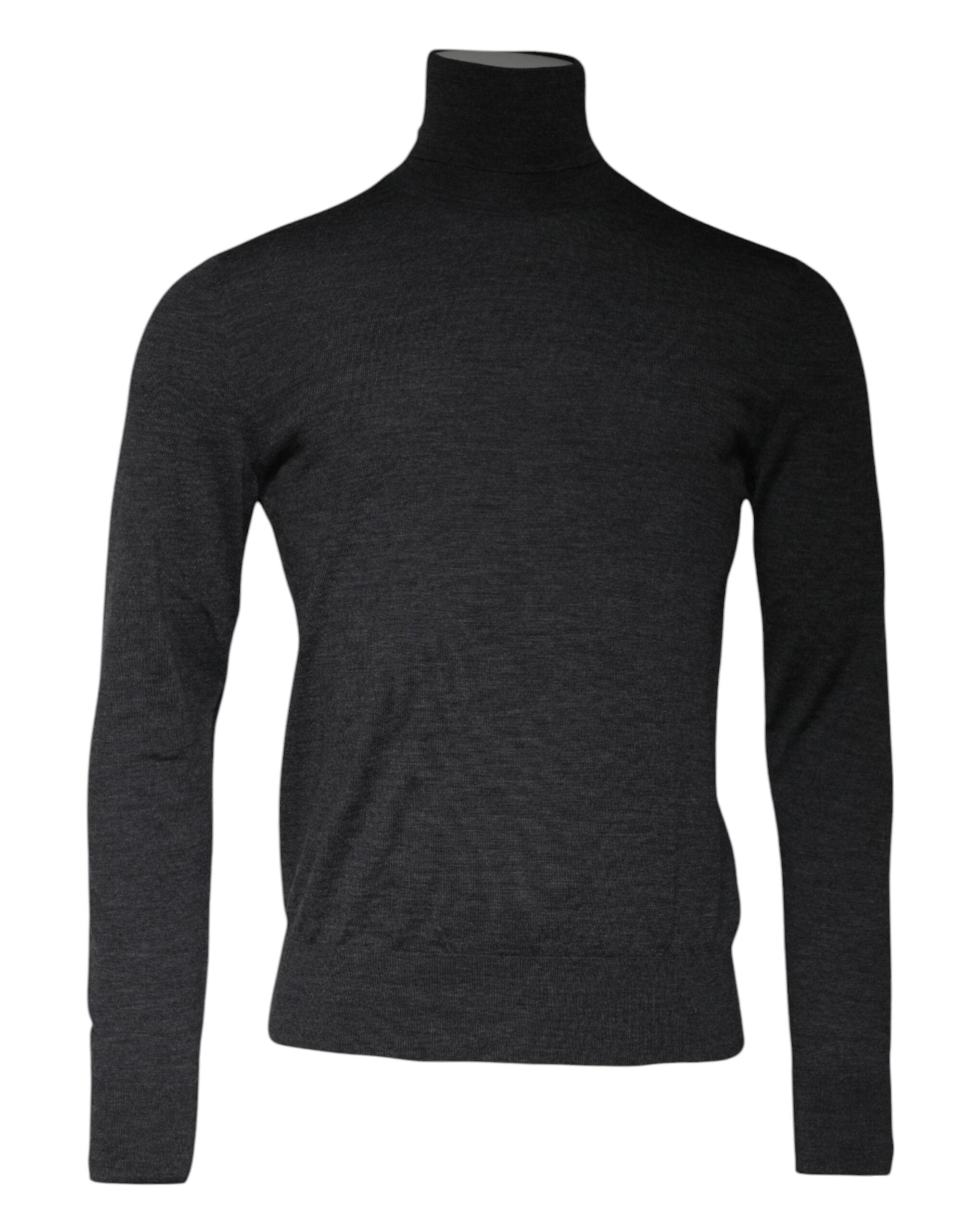 Dolce & Gabbana Gray Wool Knit Turtleneck Pullover Sweater - Luxe Nova