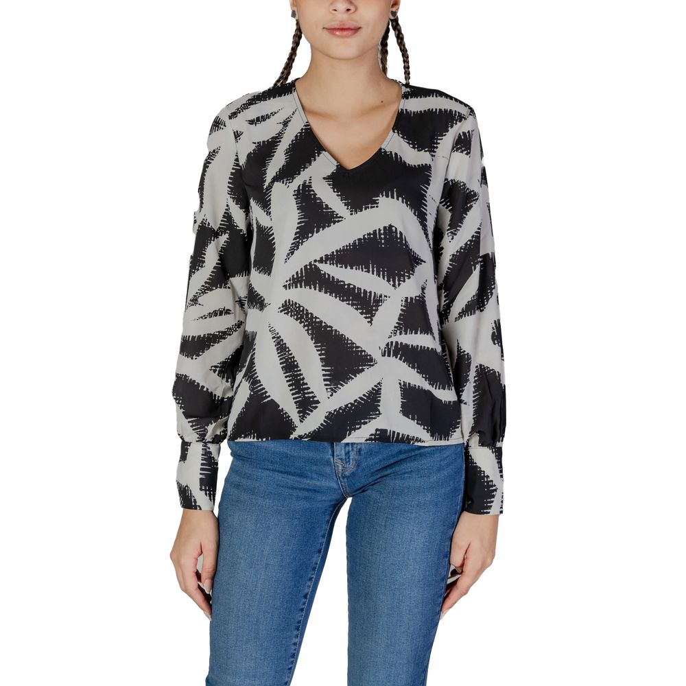 Jacqueline De Yong Black Recycled Polyester Blouse - Luxe Nova