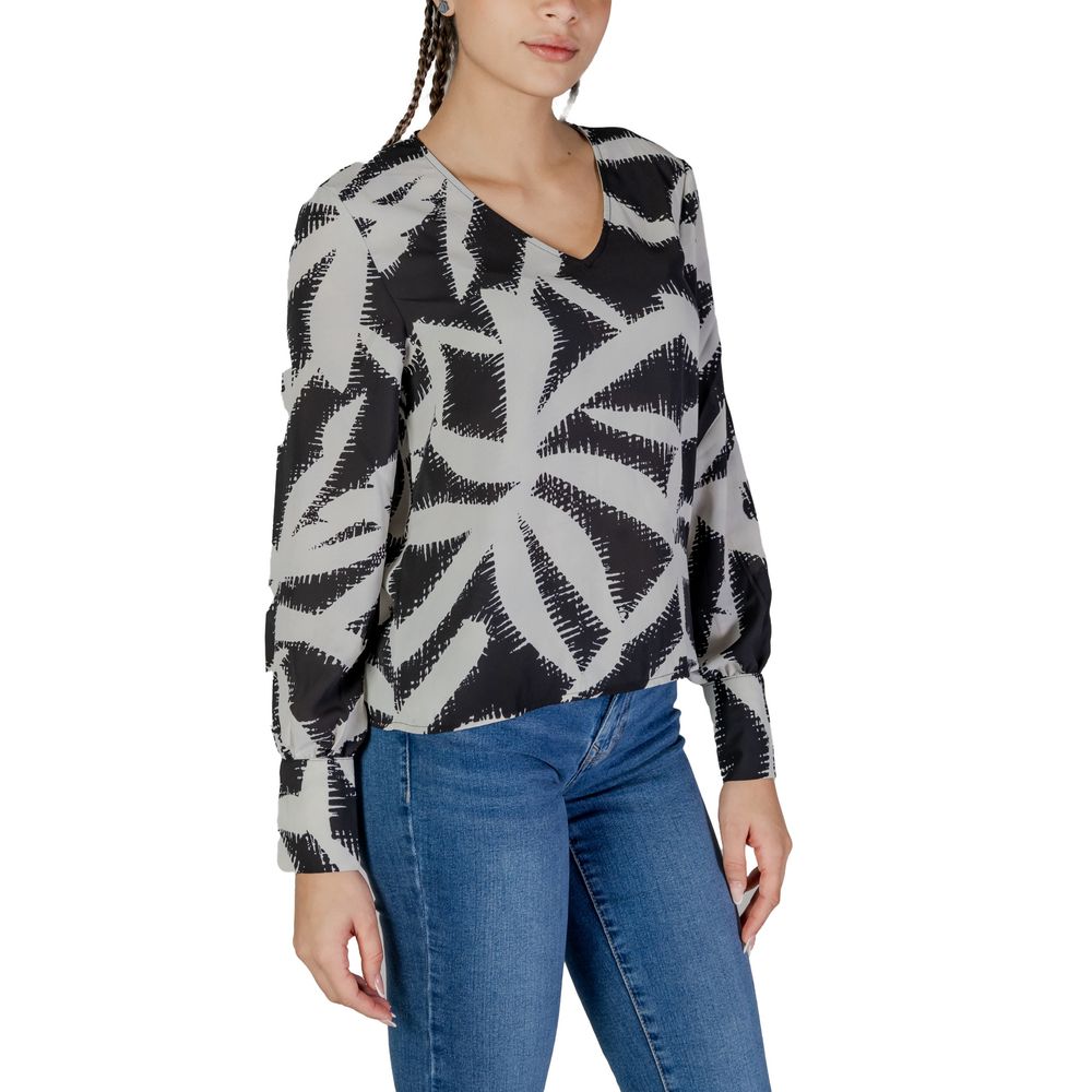 Jacqueline De Yong Black Recycled Polyester Blouse - Luxe Nova