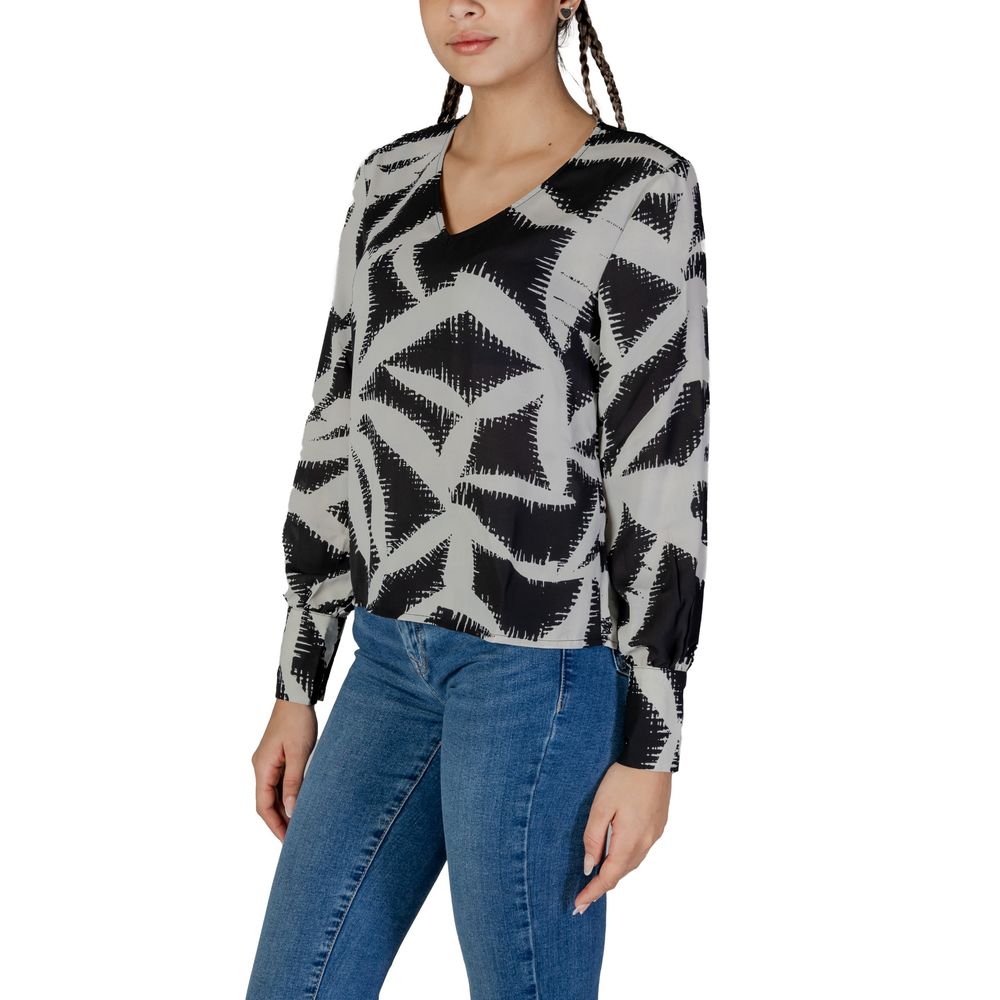 Jacqueline De Yong Black Recycled Polyester Blouse - Luxe Nova