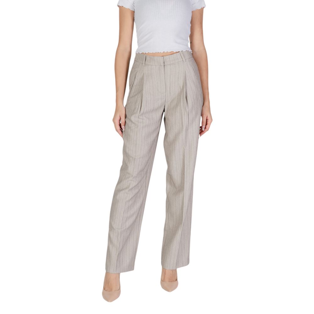 Vero Moda Gray Polyester Casual Pants - Luxe Nova