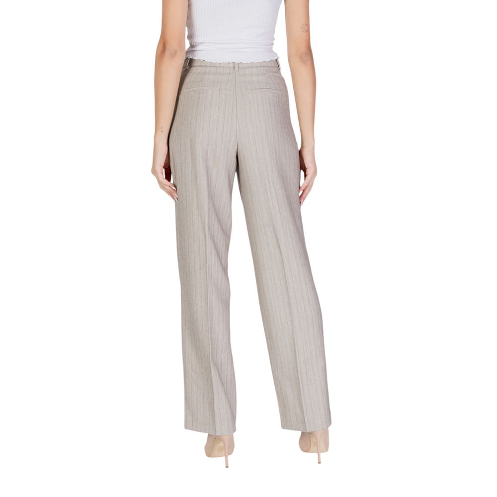 Vero Moda Gray Polyester Casual Pants - Luxe Nova