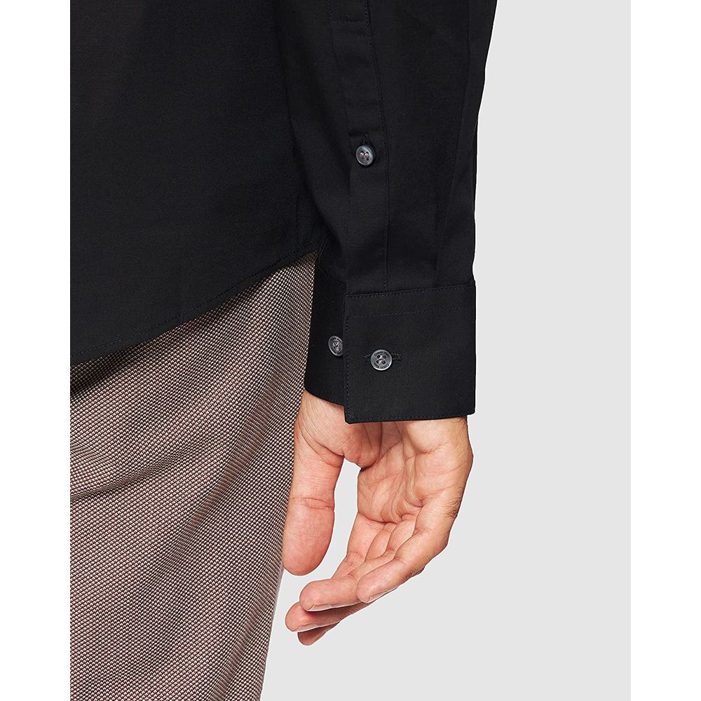 Calvin Klein Black Cotton Dress Shirt - Luxe Nova