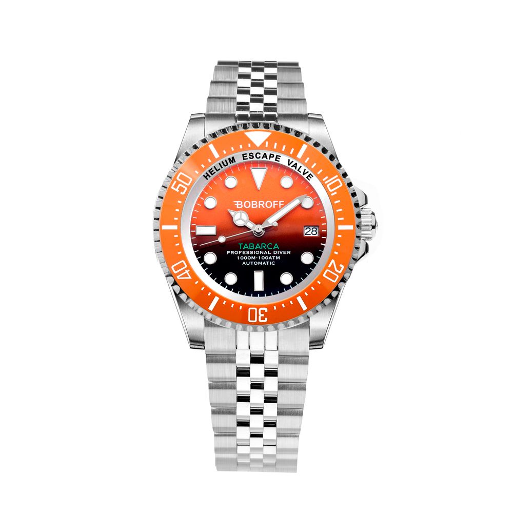 Bobroff Silver Stainless Steel Sport Watch