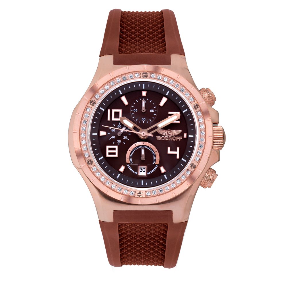 Bobroff Brown Rubber Dress Watch - Luxe Nova