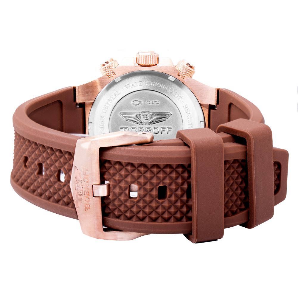 Bobroff Brown Rubber Dress Watch - Luxe Nova