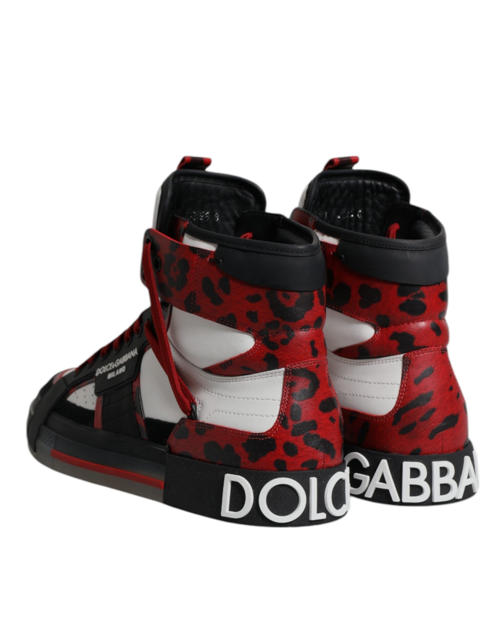 Dolce & Gabbana Multicolor Leather High Top Sneakers Shoes - Luxe Nova