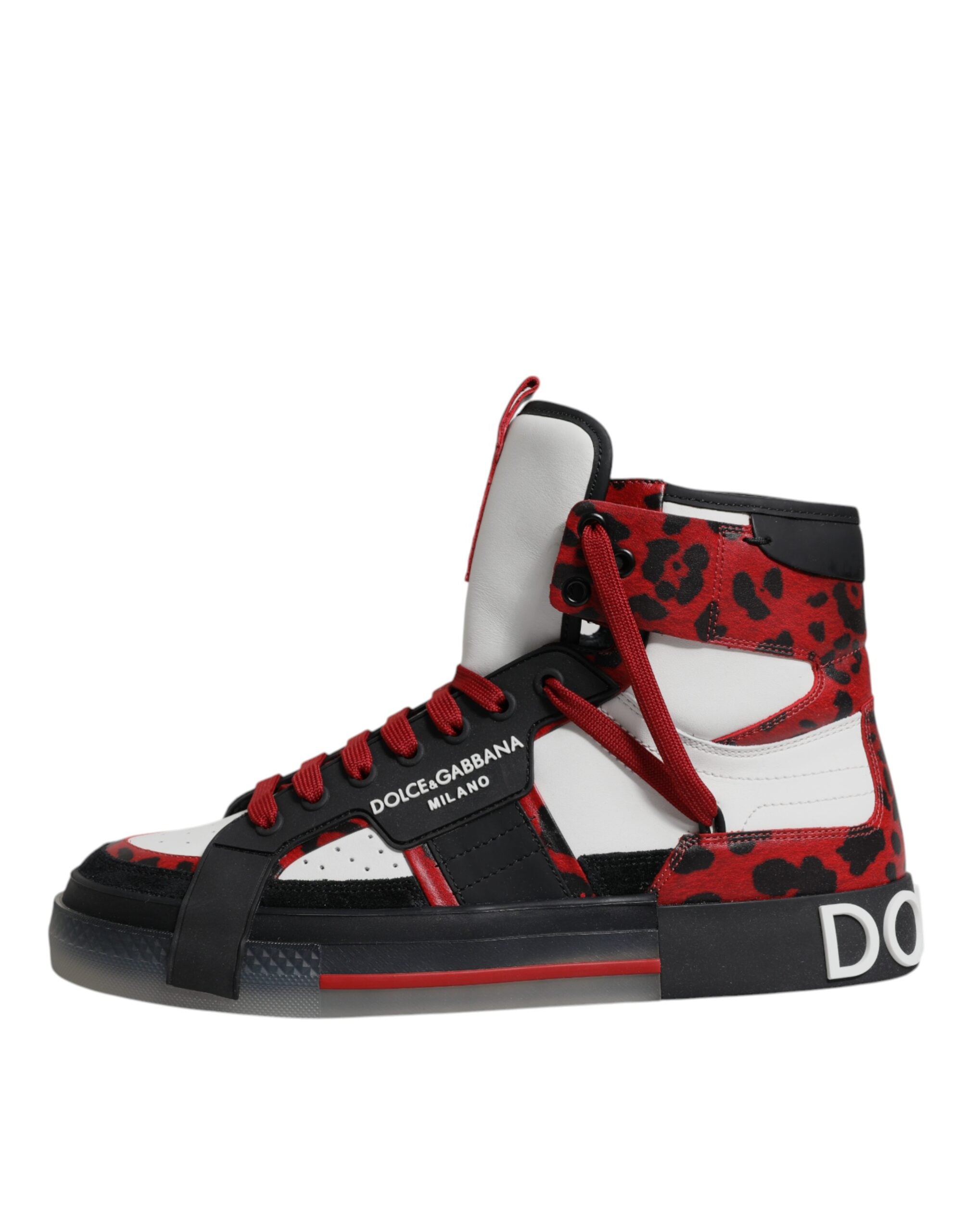 Dolce & Gabbana Multicolor Leather High Top Sneakers Shoes - Luxe Nova