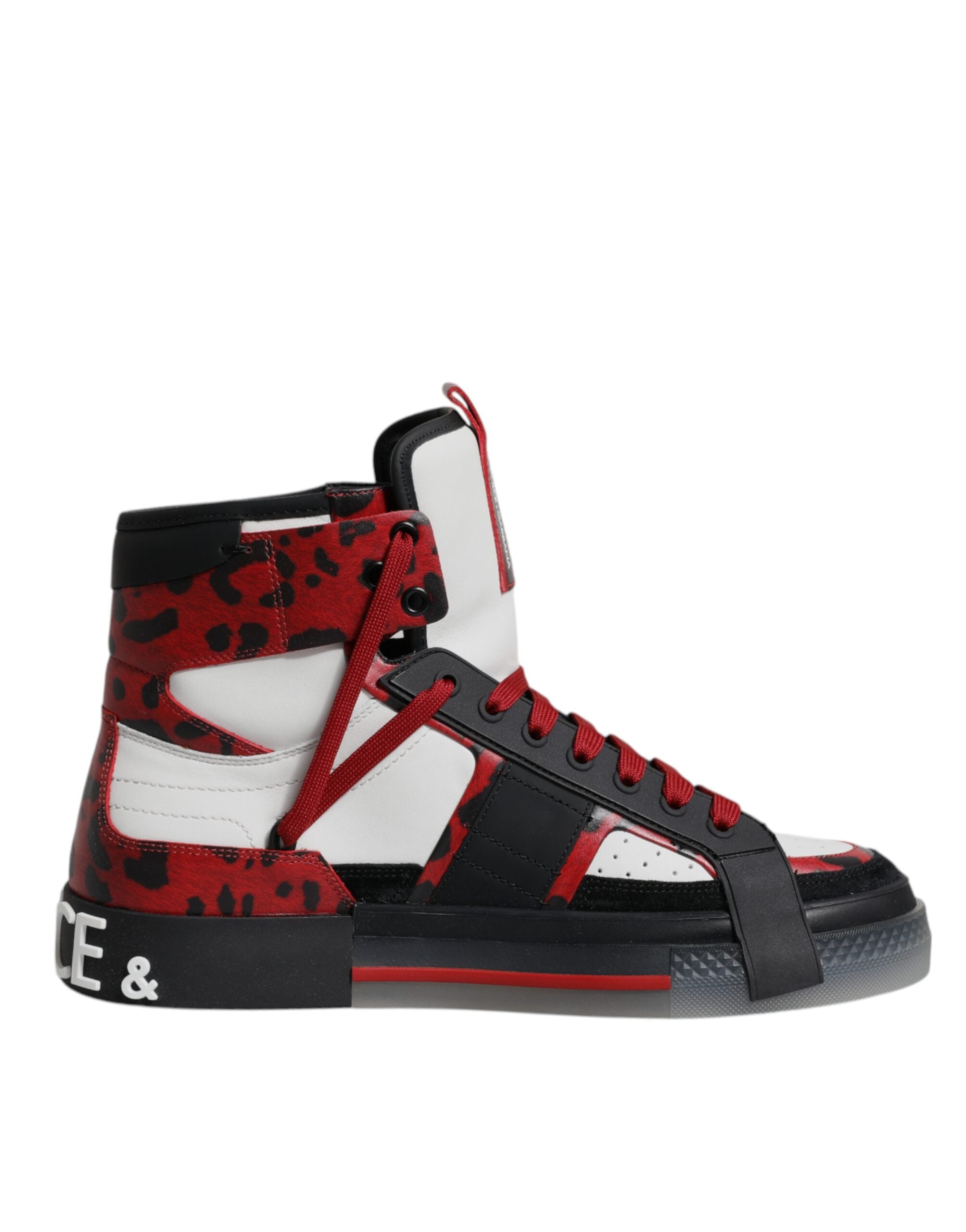 Dolce & Gabbana Multicolor Leather High Top Sneakers Shoes - Luxe Nova