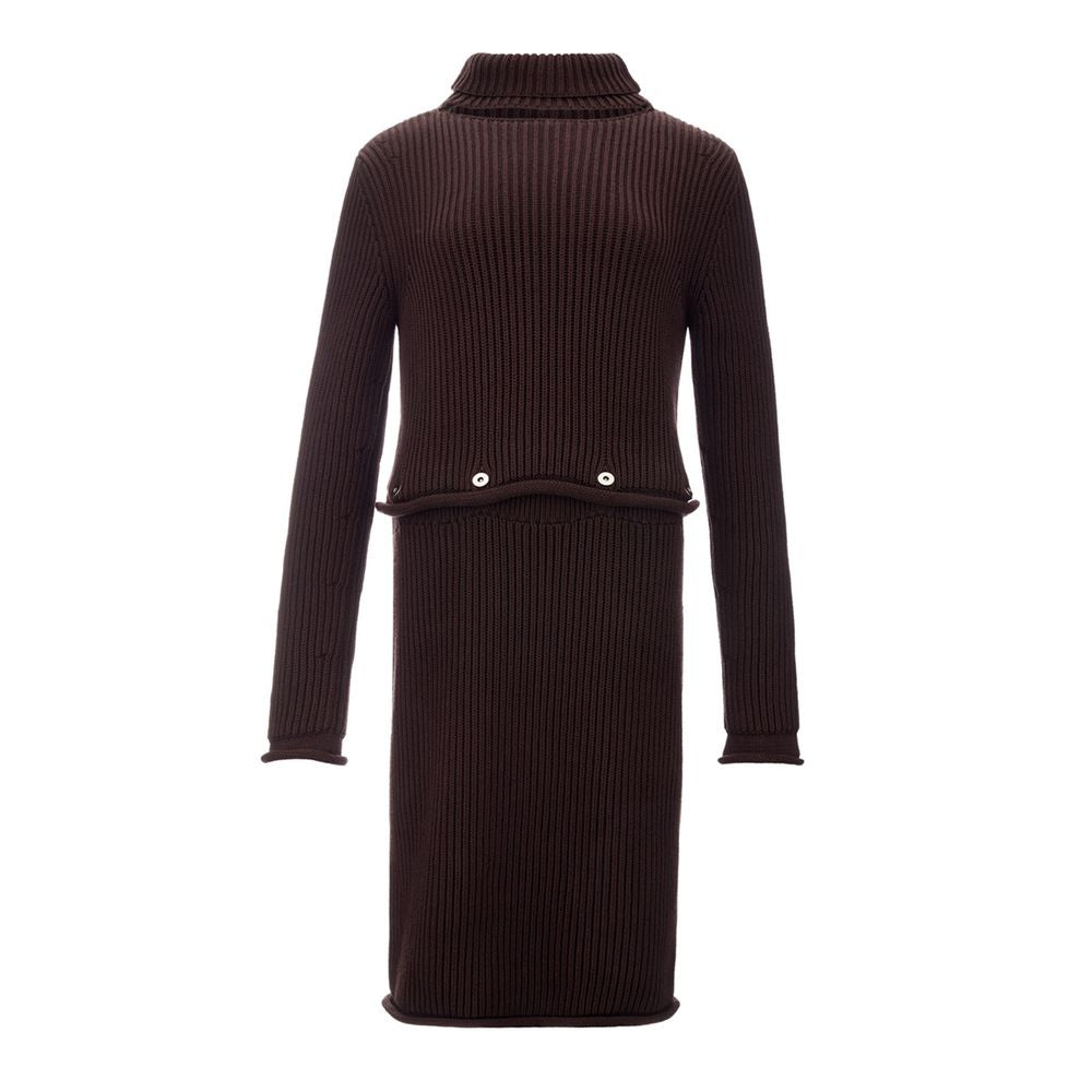 Bottega Veneta Brown Viscose Casual Dress - Luxe Nova