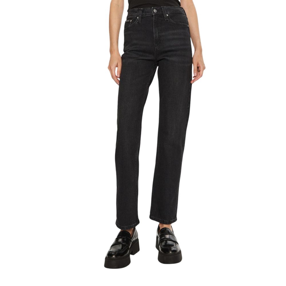 Calvin Klein Jeans Black Cotton Mom Jeans - Luxe Nova