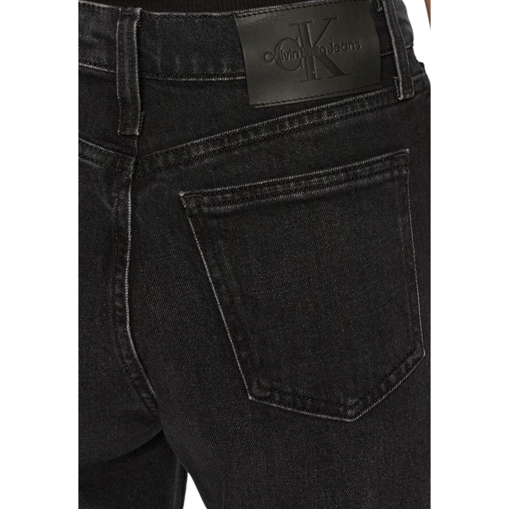 Calvin Klein Jeans Black Cotton Mom Jeans - Luxe Nova