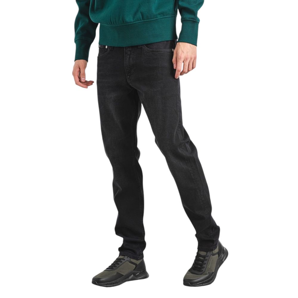 Calvin Klein Jeans Black Cotton Slim Fit Jeans - Luxe Nova
